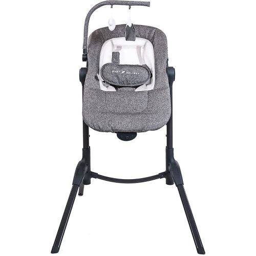 Baby Delight Bloom Baby Seat | Soothing and Adjustable Baby Chair | Portable and Compact | Charcoal Tweed