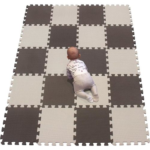 YIMINYUER® 20 Tiles (30cm×30cm×1cm Each Tile) Baby Soft Puzzle Play Mats, Kids Thick EVA Foam Floor, Toddlers & Children's Soft Interlocking Mat R06R10G301020