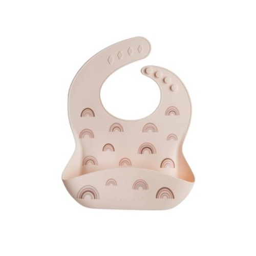 Loulou Lollipop Printed Silicone Bib - Rainbow