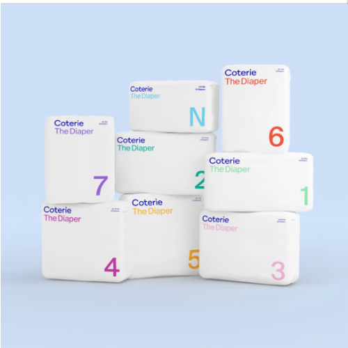 Coterie Ultra Soft Diapers, Monthly Supply - Newborn, 186 Count