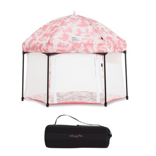 Dream On Me Onyx Baby Play Yard Set with Canopy, Blush Pink, Unisex