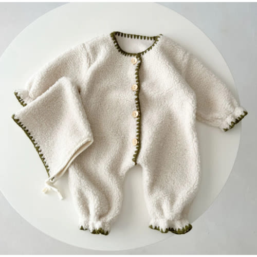 Stitched Fleece Jumpsuit with Bonnet – Teeny Mini Me