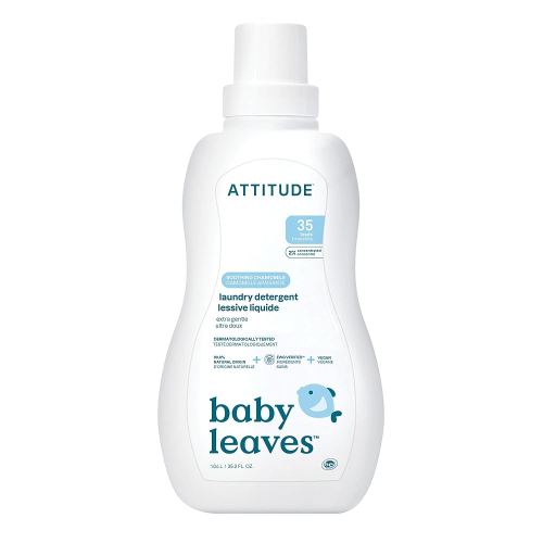 ATTITUDE Baby Laundry Detergent, EWG Verified, Plant and Mineral-Based Formula, HE Compatible, Vegan Household Products, Soothing Chamomile, 35 Loads, 35.5 Fl Oz