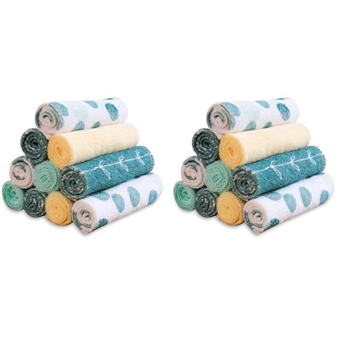 Spasilk Baby 20 Pack Soft Terry Bath Washcloth Wipes