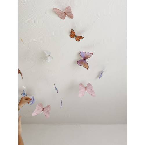 Butterfly Garland Set: Handmade Paper Mobile, Nursery & Kids Room Decor