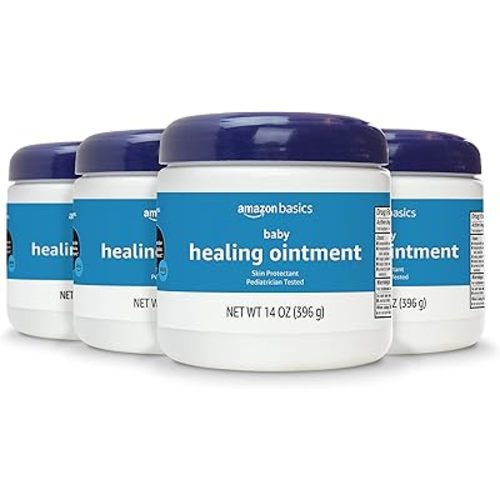 Amazon Basics Healing Ointment for Babies, Pediatrician Tested, 14 Ounce (Pack of 4) (Previously Solimo)