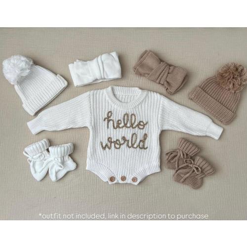 Newborn oversized headband, hat, & booties