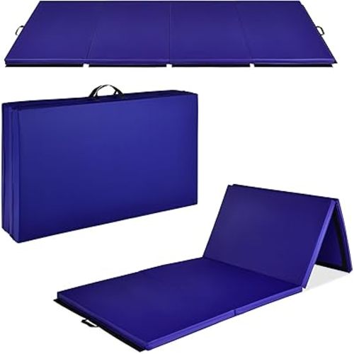 Best Choice Products 10ftx4ftx2in Folding Gym Mat 4-Panel Exercise Gymnastics Aerobics Workout Fitness Floor Mats w/Carrying Handles