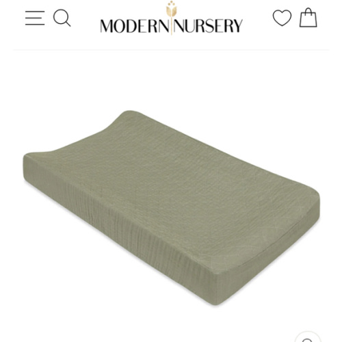 Babyletto Quilted Changing Pad Cover In GOTS Certified Organic Muslin Cotton | Modern Nursery™