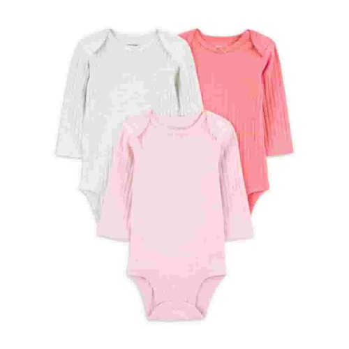 Carter's Child of Mine Baby Girl Bodysuits, 3-Pack, Sizes Preemie-18 Months