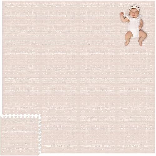Lillefolk Baby Foam Play Mat - Baby Playmat | Tiles for Kids Interlocking Mat - Foam Baby Mat for Babies & Toddlers - Non Toxic Play Mat for Baby Tummy Time Mat 8x8ft Dusk