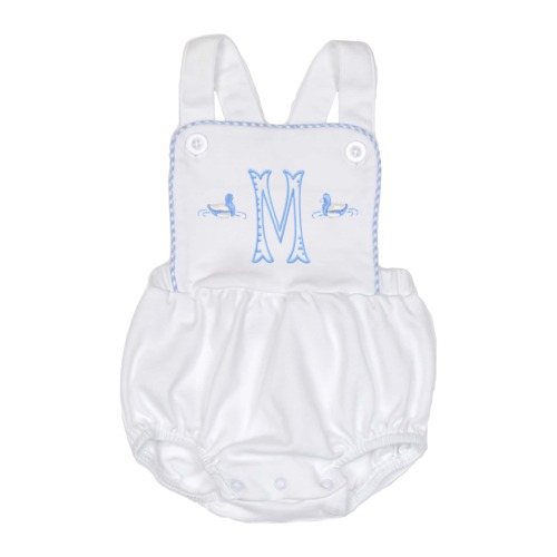 Ducks Initial Gingham Sunsuit