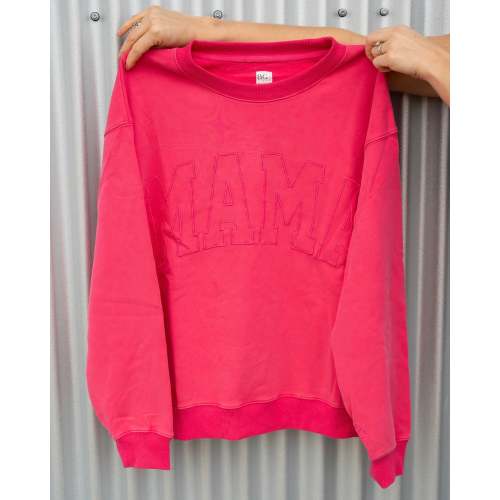 MAMA Drop Shoulder Crew - WILD STRAWBERRY - *updated fit*
