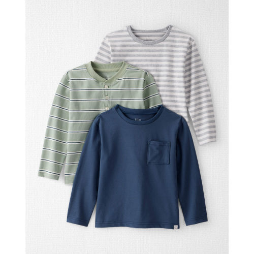Toddler 3-Pack Organic Cotton Long-Sleeve Tees - Little Planet | Carter's