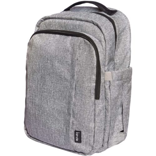 Kiinde Diaper Bag Backpack, Unisex Baby Bag Multifunction Padded Travel Backpack for Mom and Dad with Changing Pad, Stroller Straps, Laptop Sleeve, Grey
