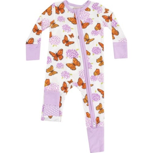 Print Convertible Zip Romper, 0-3M