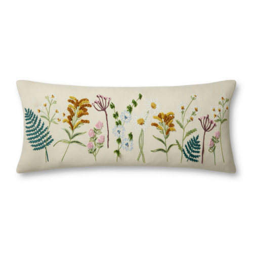Rifle Paper Co. X Loloi Wildflowers Cream Pillow