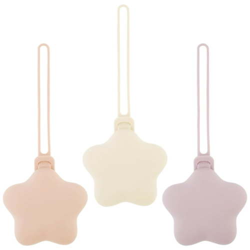 3 Pack Silicone Pacifier Holder Case, Cute Portable Pacifier Storage Case Portable Silicone Pacifier Container Case Easy to Clean