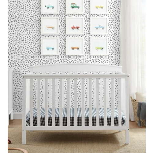 Delta Children Hanover 6-in-1 Convertible Baby Crib, Bianca White