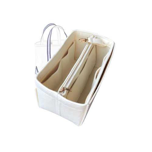 For [Boat and Tote] JennyKrafts, 3mm Thick Felt Insert (Style B, w/ Detachable Zipper Bag) Organizer Organiser Liner Divider Lining