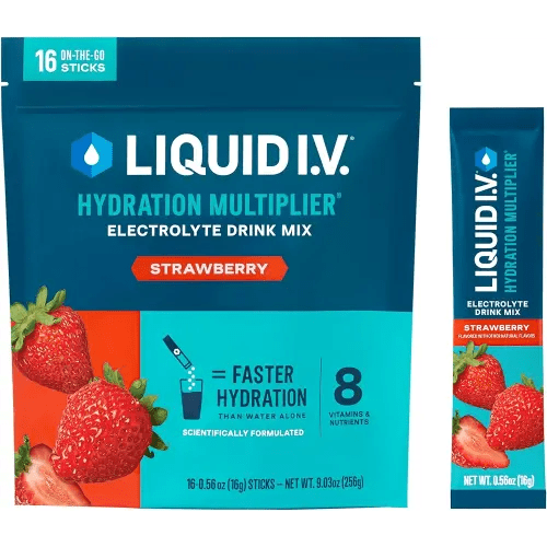 Liquid I.V.® Hydration Multiplier - Strawberry | Electrolyte Powder Drink Mix | 1 Pack (16 Servings)