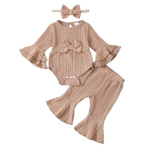 SUNNY PIGGY Baby Girl Clothes Infant Newborn Outfits Romper 0-18 Month Toddler Girls’ Clothing Pant Set