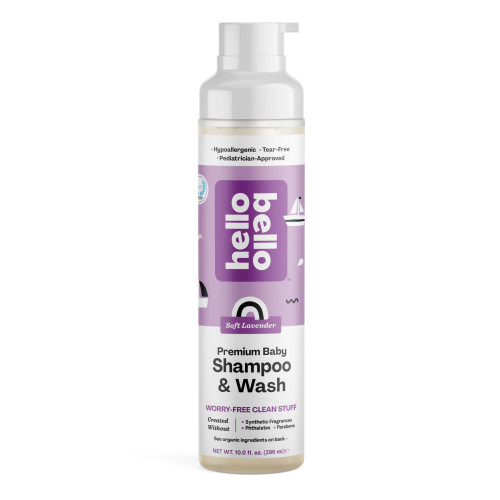 Hello Bello Shampoo & Body Wash for Infants & Children, All Skin Types, Lavender, 10 fl oz