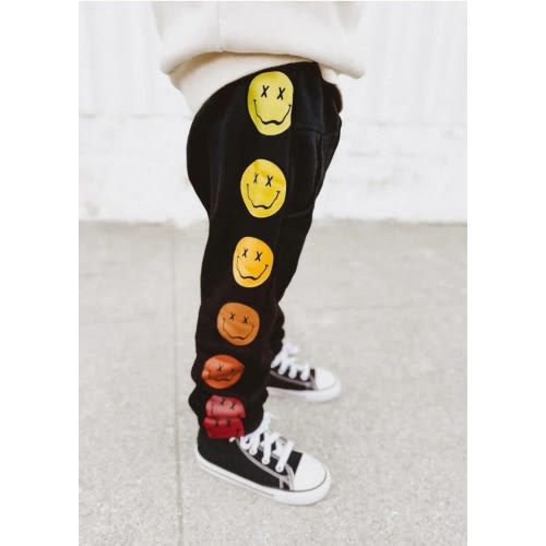 Little Trouble Joggers | Happy Face Color | Little Trouble