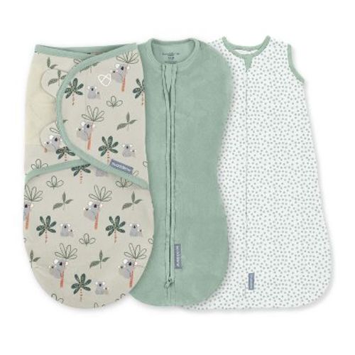 SwaddleMe by Ingenuity Baby Comfort 3pk Swaddle Wraps - Koala Trees 0-3m