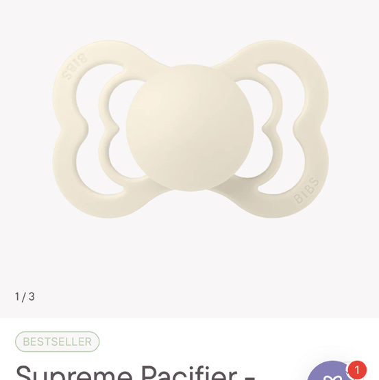 Supreme Pacifier - Ivory – Bibsworld store US