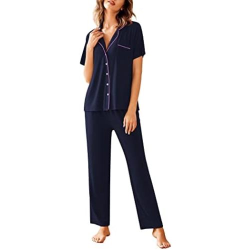 Avidlove Women Pajamas Set - XL Navy Blue