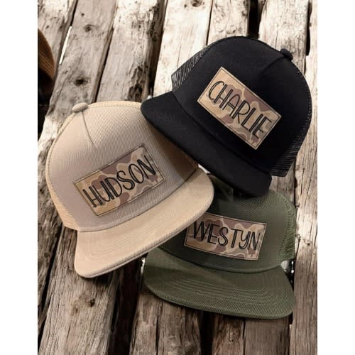 Personalized Snapback Hat | Infant and Youth, Camo- Style BN - Green Duck Camo