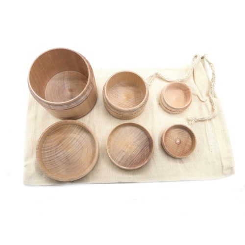 Montessori Toy Nesting Cups / Waldorf Toy / Sensory Play / Montessori Material / Wooden Cups