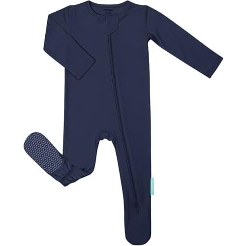 PurComfy Pijama de bebé con cremallera, súper suave, de rayón de bambú, para niños y niñas, 0-3-6-9-18-24 meses