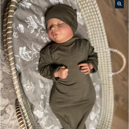 Baby Knot Gown Set: Sage – Lila