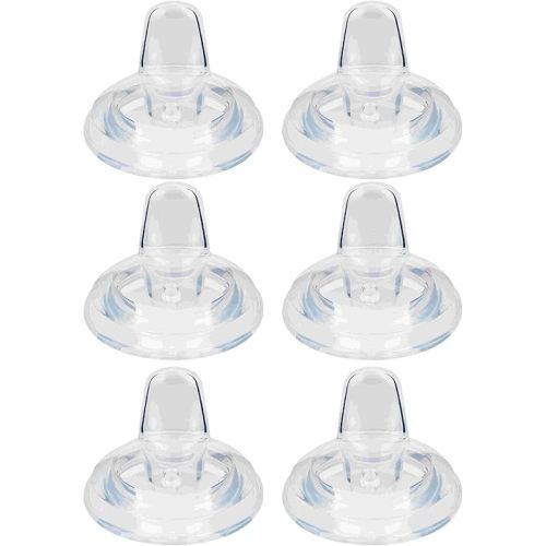 Sippy Spouts for Philips Avent Natural Baby Bottles, My Grippy Spout Sippy Cup and Natural Trainer Sippy Cup, Soft 100% Silicone Sippy Cup Nipples, 6m+, 6 Count