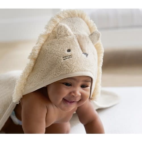 Lion Baby Hooded Towel & Wash Cloth | Pottery Barn Kids