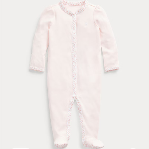 Floral-Trim Coverall | One-Pieces BABY GIRL (0-24 months) | Ralph Lauren