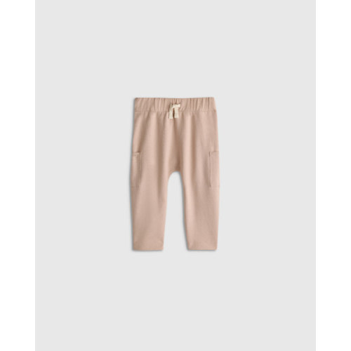Organic Cotton French Terry Pocket Pants - Baby in Mushroom