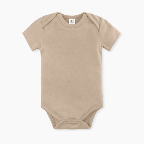 Colored Organics Short-Sleeve Bodysuit - Clay, 0-3M