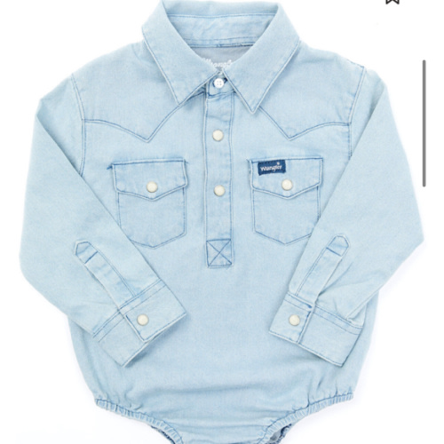 Wrangler Infant Boys' Long Sleeve Collared Onesie | Boot Barn