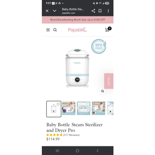 Baby Bottle Steam Sterilizer and Dryer Pro