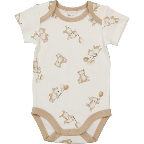 Off White Baby Short Sleeve Cotton Interlock Bodysuit | Best&Less™ Online
