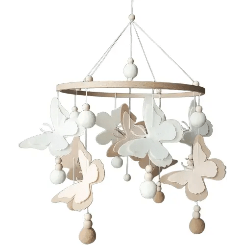 Butterfly Mobile Crib Mobile for Girls Boho Baby Mobile Over Crib Baby Girl Nursery Decor