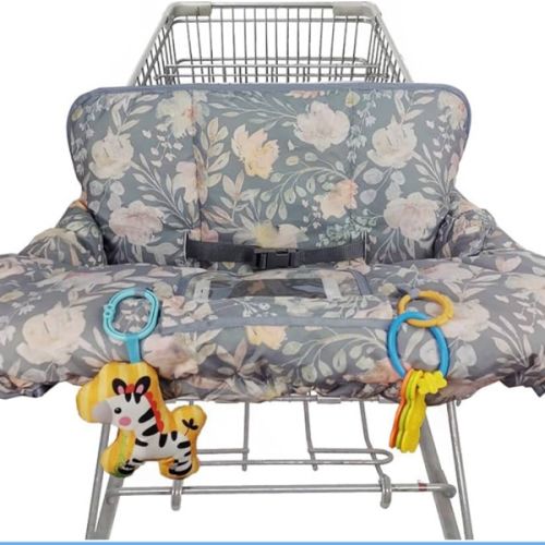 ICOPUCA Shopping Cart Cover for Baby, 2 in 1 cart Cover for Babies N high Chair Cover, Padded Grocery cart Cover for Baby Girl boy, Universal fit