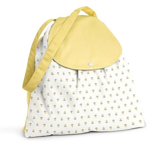 Esembly Day Bag - Reusable Waterproof Wet and Dry Bag with Dual Compartments for Cloth Diapers, Swimsuits, Toiletries, and Snacks - Buds