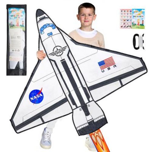 Joyfy Easy-to-Fly Spaceship Kite with 262.5 ft String – Large Beach Kite for Kids and Adults, Perfect for Outdoor Fun and Beach Activities