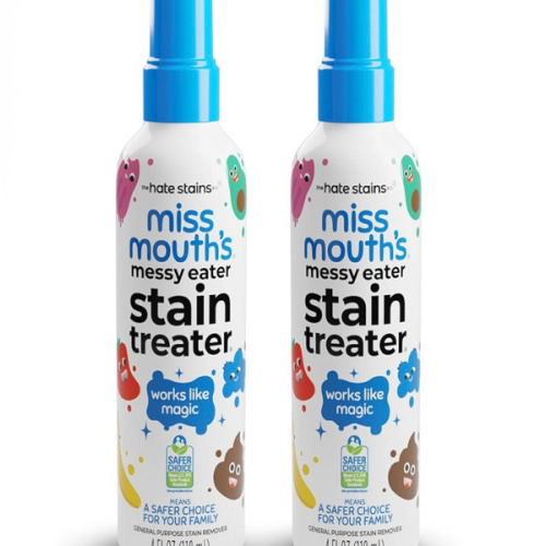 Miss Mouth's Messy Eater Stain Treater Spray - 4oz 2 Pack Stain Remover - Newborn & Baby Essentials - No Dry Cleaning Food, Grease, Coffee Off Laundry, Underwear, Fabric
