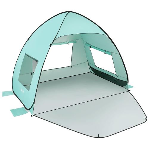 TOBTOS UPF 50+ Pop Up Beach Tent, Easy Set Up Beach Umbrella, Sun Shelter for 2-3 People UV Protection Portable Sunshade, Baby Canopy Cabana, Lightweight with Carry Bag