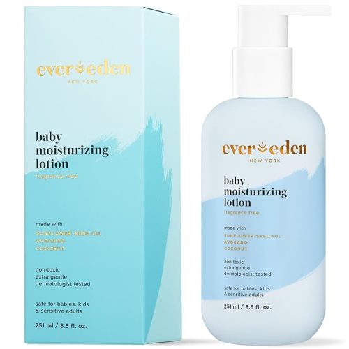 Evereden Moisturizing Baby Lotion for Newborn 8.5 oz. | Lightweight & Non-Greasy Toddler Lotion | Clean & Gentle Baby Care | Non-toxic & Fragrance Free